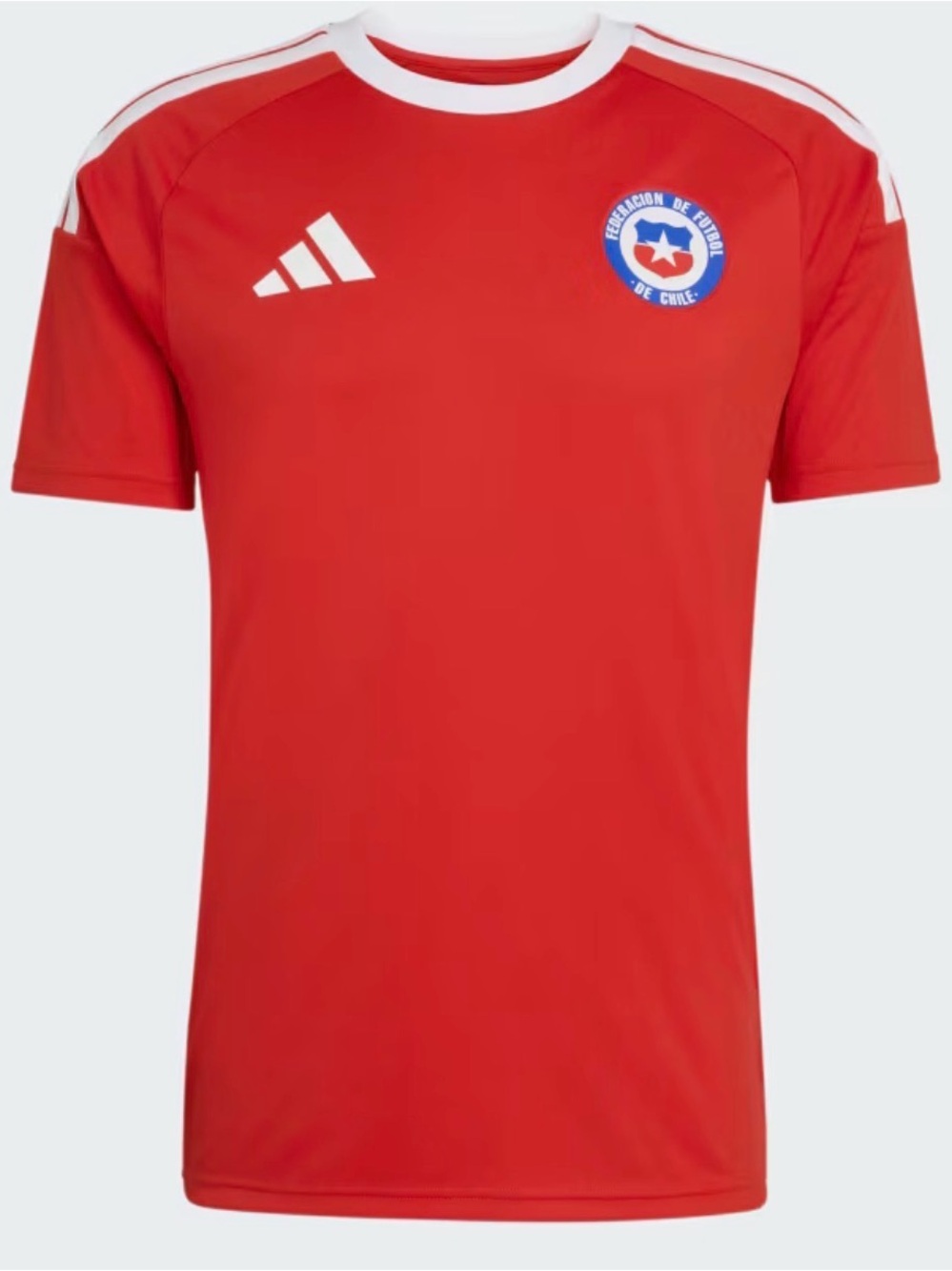 Adidas Chile Men’s Home Jersey Football Soccer Red Size L  Slim Fit New